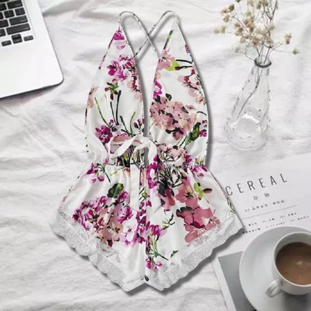 BRAND NEW! Silk Floral Sleepwear - Jumpsuit